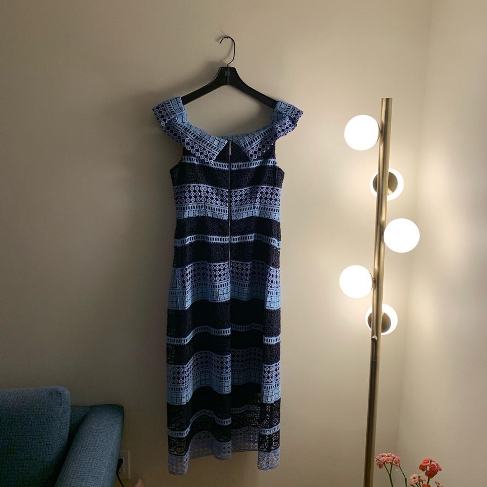 Ted Baker BRT-BLUE Bardot Lace Dress - Picture 6 of 11